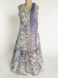 Embroidered Lavender A-Line Palazzo Suit Set